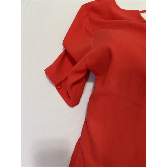 Camaieu Women’s Dress Drop Waist Ruffle Hem Size S/M Buttons - Picture 6 of 7